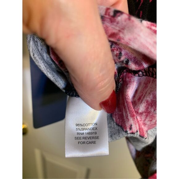 RACHEL ROY POPOVER TOP VNECK SLEEVELESS BLACK/HOT PINK SZ M - Picture 6 of 11